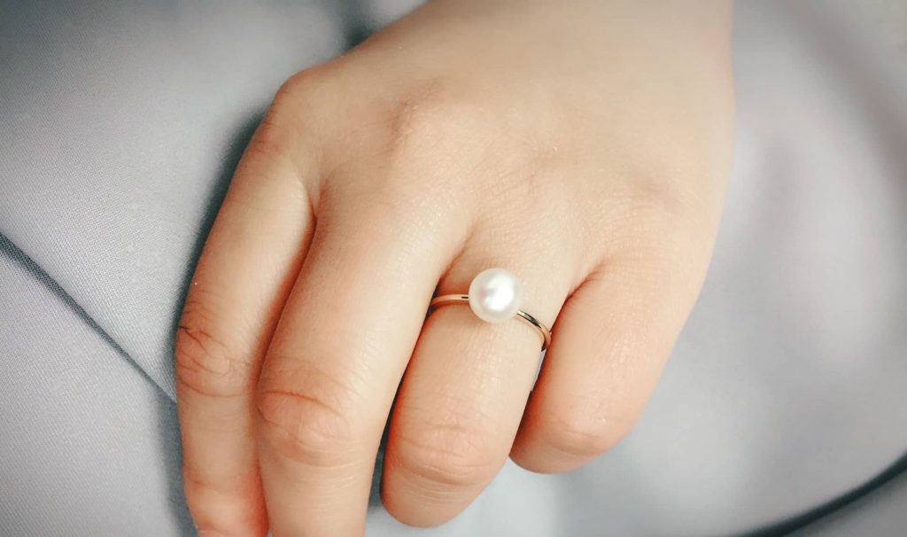Pearl Engagement ring
