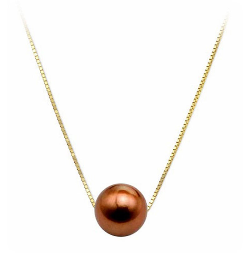 Chocolate pearl necklace