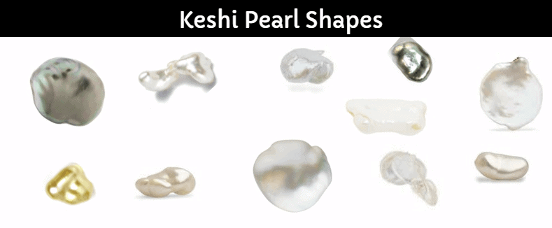 Keshi pearl shapes