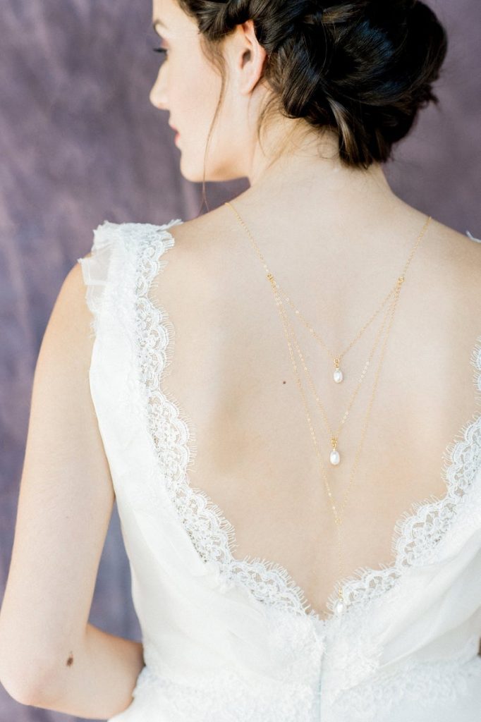 Layered pearl backdrop necklace