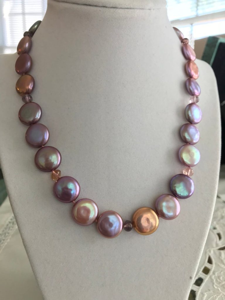 Coin pearl necklace