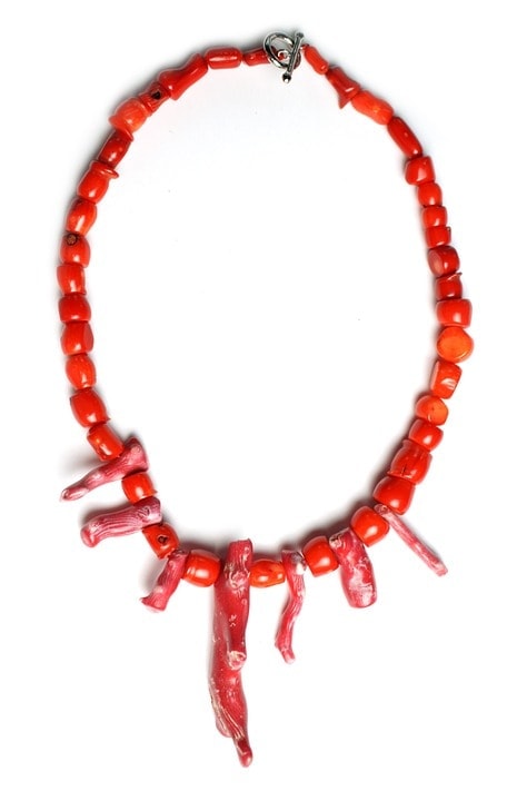 Coral bead jewelry