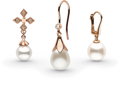 earrings from pure pearls