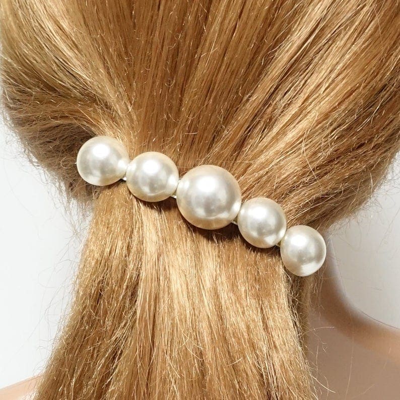 Large pearl barrette