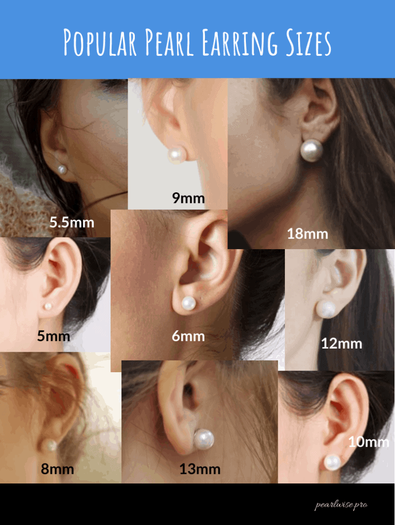 size chart for diamond earrings Size chart for competition earrings