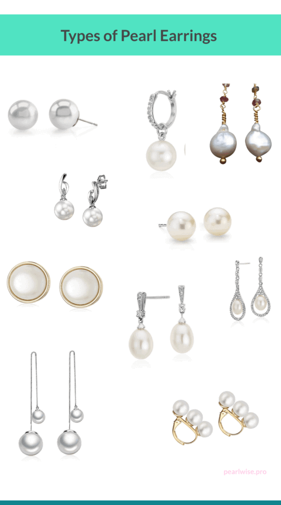 Types of pearl earrings